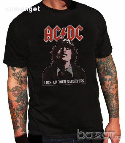 NEW! Страхотна мъжка тениска AC / DC RETURN! Бъди различна, поръчай тениска С Твоя Снимка!