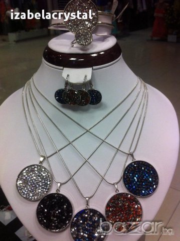 Колие,Обеци,Комплекти Сваровски''Rocks" Crystals from SWAROVSKI ®, снимка 12 - Бижутерийни комплекти - 11438837