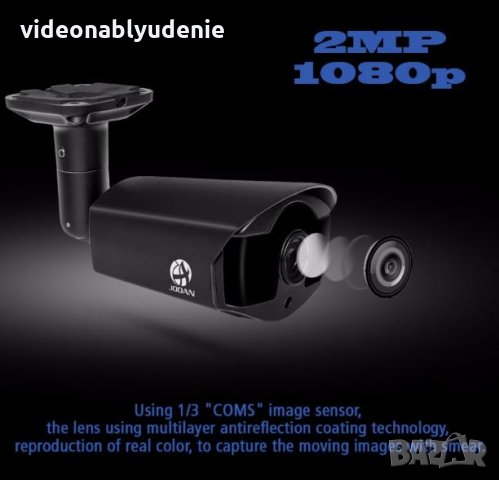 Метална FULL HD 2 Mегапикселова 1920*1080P Onvif IR-Cut P2P 4 Array's Ударо/Водоустойчива IP Камера, снимка 3 - IP камери - 24862924