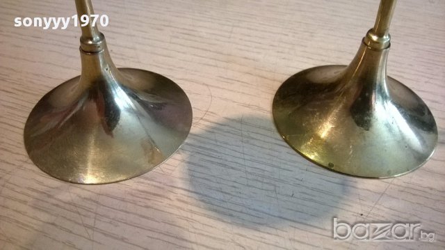 финни Свещници 2броя-23/7см-мед/месинг-внос швеицария, снимка 7 - Антикварни и старинни предмети - 13923412