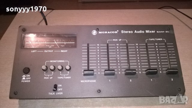 monacor stereo audio mixer sam-50 made in taiwan, снимка 2 - Ресийвъри, усилватели, смесителни пултове - 22006002