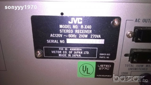 Jvc r-x40 stereo receiver 120v/60hz japan-внос швеицария, снимка 10 - Ресийвъри, усилватели, смесителни пултове - 15714043