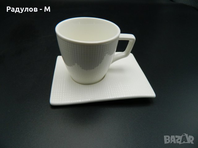 Сервиз за кафе порцелан квадратна чиния , снимка 2 - Сервизи - 22541265