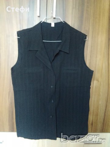 Черна Риза без ръкав номер М и L, снимка 1 - Ризи - 21485371