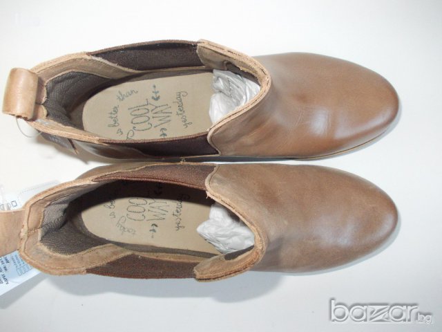 Кожени боти (какао) № 37, снимка 3 - Дамски боти - 15867023