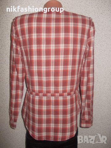 Карирана риза в червено М размер, снимка 3 - Ризи - 22943767