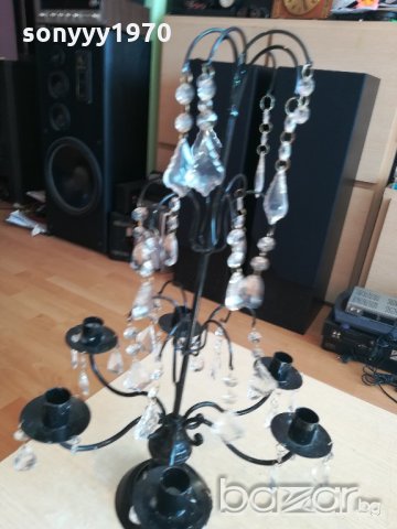 немски свещник с висулки-метален-55х35см-внос швеицария, снимка 9 - Антикварни и старинни предмети - 20892036