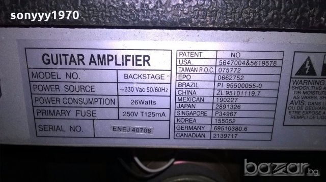 peavey backstage-guitar amplifier-30х30х18см-внос англия, снимка 13 - Ресийвъри, усилватели, смесителни пултове - 19576059