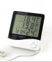 Термометър с 2 температури , влагомер и часовник HTC 2, снимка 1