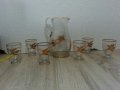 Ретро стъклени чаши и кана, снимка 1 - Антикварни и старинни предмети - 22678632