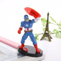 Капитан Америка Captain America пластмасова фигурка PVC за игра и торта топер, снимка 2 - Фигурки - 26061334