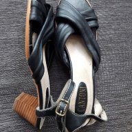 CANTONI - естествена кожа черни сандали №40, снимка 4 - Сандали - 14489835