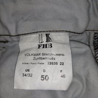 Мъжки черни дънкови бермуди марка FHB с 2 ципа внос от чужбина , снимка 2 - Къси панталони - 23704342