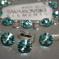 Сваровски Обеци,Комплекти''Rivoli'' с обков от малки кристали Crystals from SWAROVSKI ®, снимка 4 - Бижутерийни комплекти - 18193606