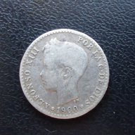  Сребърна испанска монета 50 цент. 1900 год., снимка 2 - Нумизматика и бонистика - 8215365