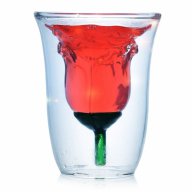 Стъклена чаша "роза", снимка 4 - Чаши - 7261028