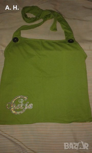 зелен памучен потник, снимка 1