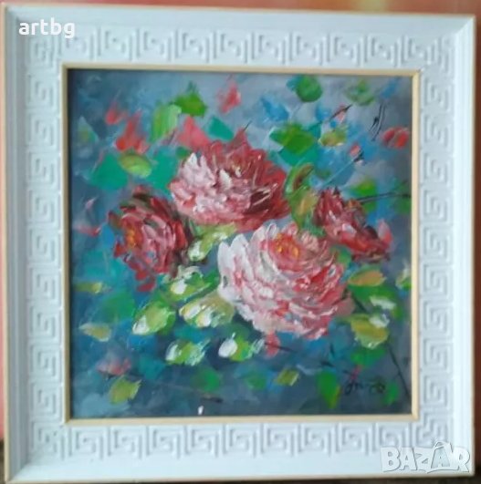 Автентична картина "Диви рози", снимка 1
