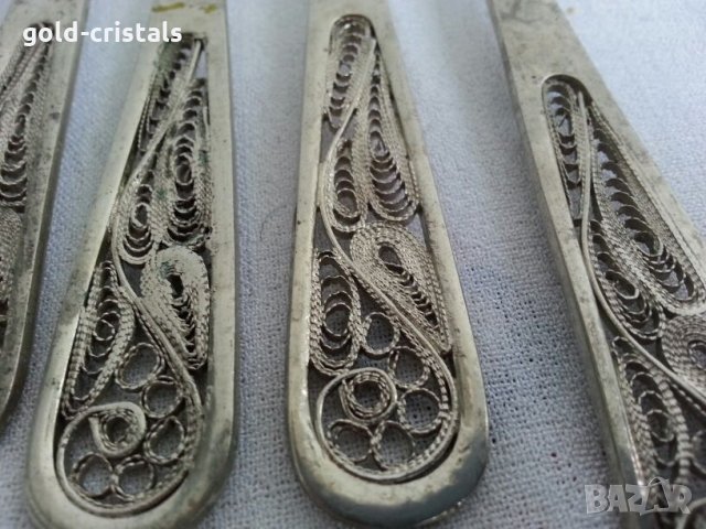 Стари руски прибори филигран, снимка 5 - Антикварни и старинни предмети - 23533841