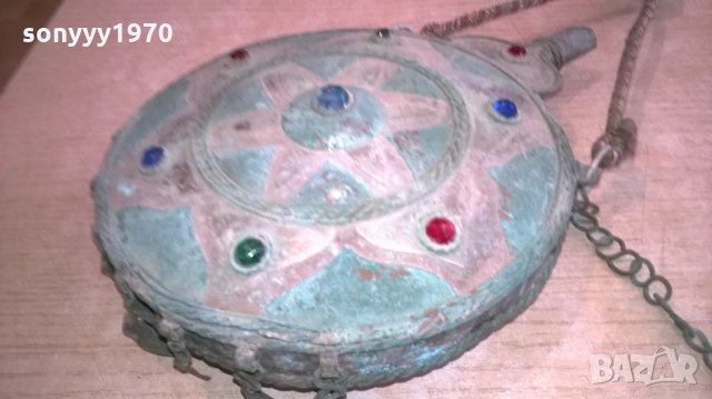 АНТИКА-ретро колекция-мед/месинг-патина-внос швеицария, снимка 5 - Антикварни и старинни предмети - 24500791