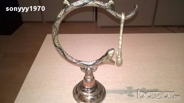 Змия-мед/месинг-ретро колекция 25х20х10-внос швеицария, снимка 5 - Антикварни и старинни предмети - 17769187