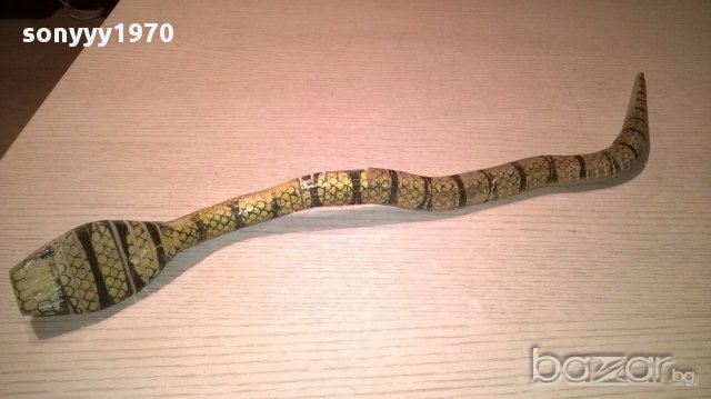 Кобра-змия дървена 60см-внос швеицария, снимка 8 - Антикварни и старинни предмети - 16153218