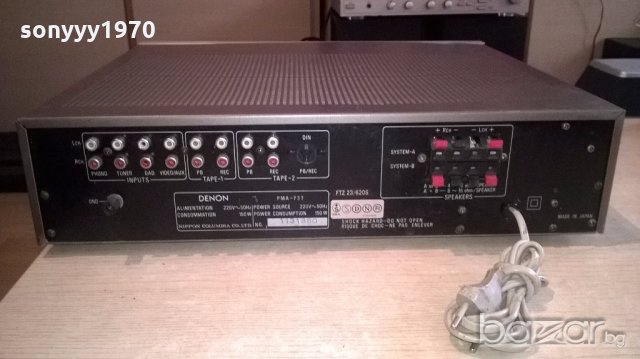 denon pma-737 pre-main amplifier-made in japan-внос франция, снимка 18 - Ресийвъри, усилватели, смесителни пултове - 19864892