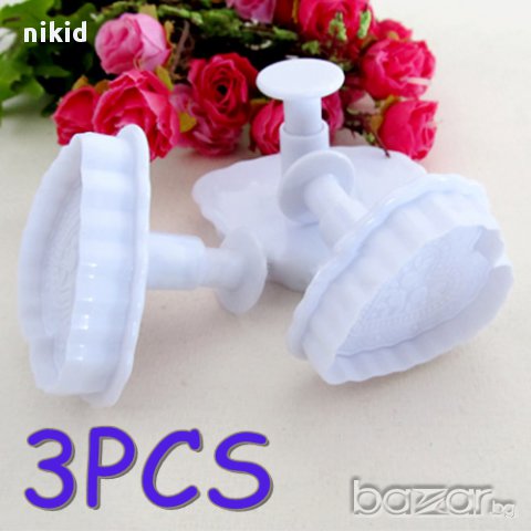 големи сърца сърце щампа пластмасови форми резци форма резец с бутало украса с фондан сладки фондан , снимка 2 - Форми - 9271130