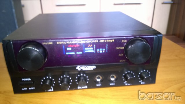 auna multimedia amp-2 sing-2 digital karaoke audio amplifier-швеицария, снимка 12 - Ресийвъри, усилватели, смесителни пултове - 7929436