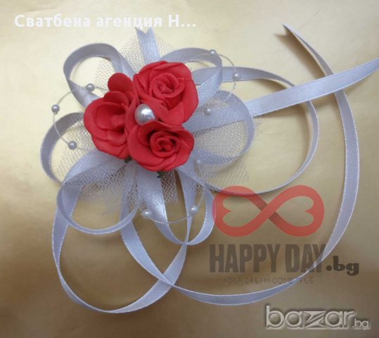 Сватбени бутониери - бутониера-гривна Тринити, снимка 6 - Сватбени аксесоари - 14769714