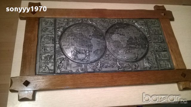 sold out//ПОРЪЧАНА-Масивна картина-олово/дърво 95/57см-внос швеицария, снимка 4 - Антикварни и старинни предмети - 16707329