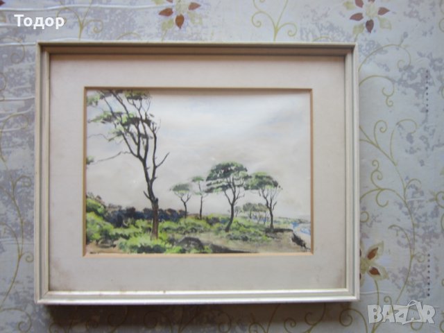 Стара немска картина офорт , снимка 3 - Картини - 26009962