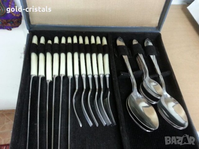 Руски прибори за хранене в кутия, снимка 2 - Антикварни и старинни предмети - 22151427