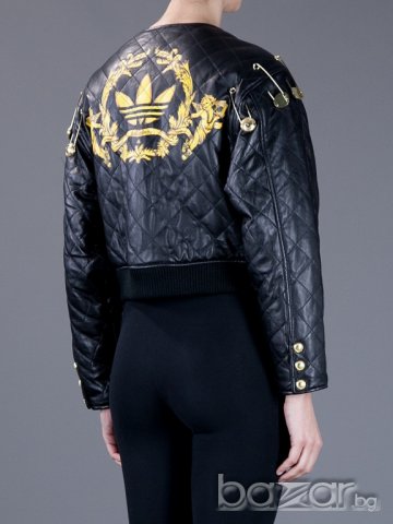 ADIDAS JEREMY SCOTT RIHANNA QUILTED LEATHER JACKET Дамско Кожено Яке size S и L, снимка 7 - Якета - 6552745