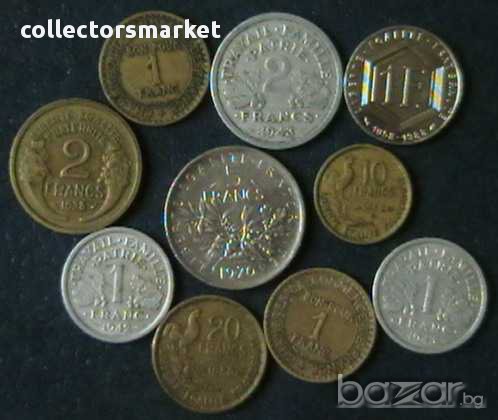 лот 10 монети, Франция