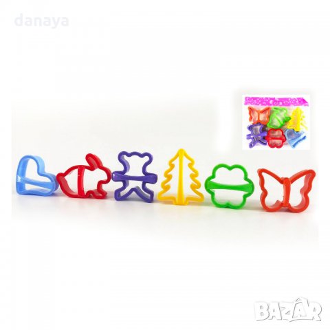 657 Формички за дребни сладки комплект от 6 броя резци за бисквити курабийки, снимка 2 - Форми - 23653405