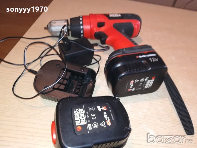 black & decker-с 2 батерии и зарядно-внос швеицария, снимка 4 - Други инструменти - 20549551