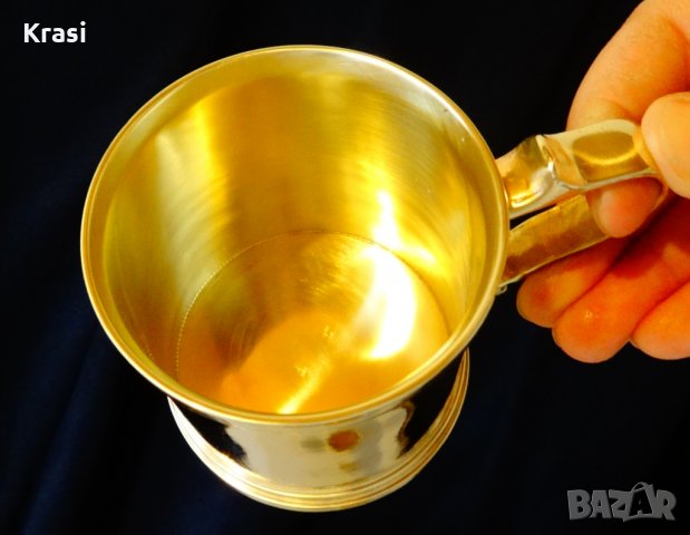  Масивни бронзови чаши 200 мл.,плюс стъклена чаша. , снимка 5 - Антикварни и старинни предмети - 24836414
