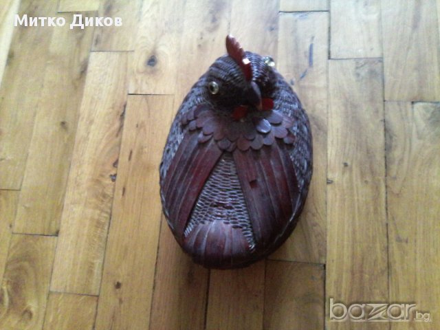 Дървена кутийка за ценности-кокошчица, снимка 3 - Декорация за дома - 17317979