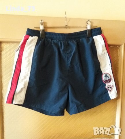 Мъж.къси панталони-шорти-"HEROD"-тъм.синьо+червено+бяло. Закупени от Германия., снимка 1 - Къси панталони - 21852593