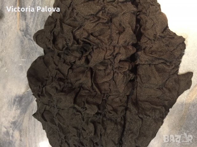 Красив графитен  шал, снимка 2 - Шапки - 23521855