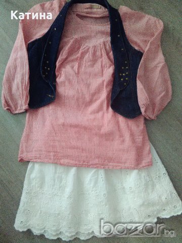 Лятна блуза/риза в райе, снимка 5 - Детски Блузи и туники - 21182130