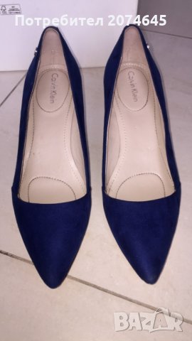 Calvin Klein сини велурени обувки EU37, снимка 6 - Дамски ежедневни обувки - 24905008