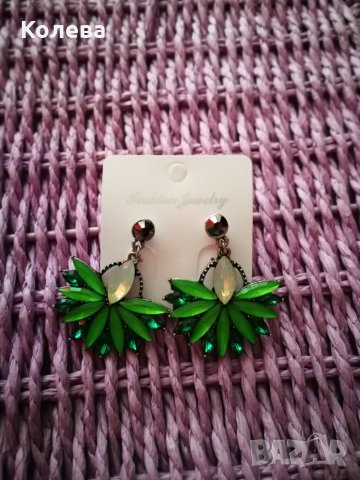 Обеци green, снимка 2 - Обеци - 22619638