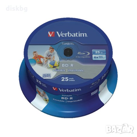 BD-R 25GB full face printable Verbatim - празни дискове , снимка 2 - Друга електроника - 22357441