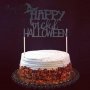 Happy Lucked Halloween Хелоуин черен мек топер клечки за мъфини торта декорация и украса парти
