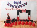 украса и аксесоари на тема Мини Маус за детски рожден ден, снимка 1 - Декорация - 19748484