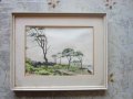 Стара немска картина офорт , снимка 3