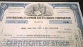 Сертификат за акции | International Telephone and Telegraph Corporation | 1977г., снимка 2