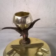 фигуративен пепелни със свещник, снимка 1 - Антикварни и старинни предмети - 17547419